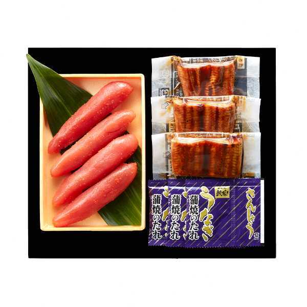 うなぎ 蒲焼 切身 九州産 3食セット 無着色 辛子明太子 200g 詰め合わせ ギフト グルメ お取り寄せ 贈り物 惣菜 おかず おつまみ 贅沢 冷凍 食べ比べ