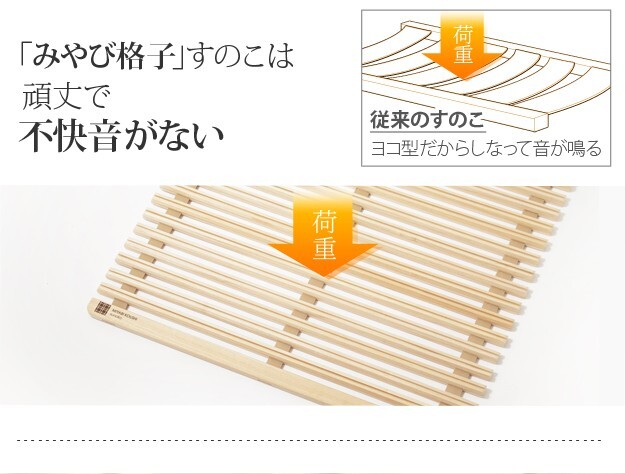 【グッドデザイン賞受賞】 すのこベッド ロール式 シングル 通気性2倍で丸めて収納 「みやび格子」すのこベッド ロールタイプ 桐 天然木 スノコベッド すのこマット 折りたたみベッド 省スペース 快眠 除湿 調湿 防カビ 梅雨対策 結露防止 新生活