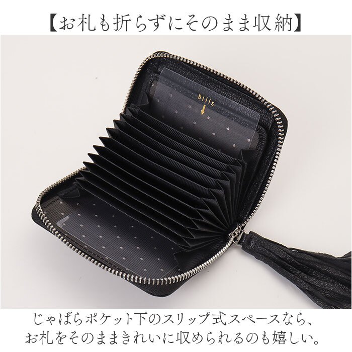 ペルケ カード入れ perche 80-06-0010 通販 カードケース ジャバラ 本革 ミニウォレット ミニ財布 スキミング防止 コンパクト 大容量 じゃばら財布 レザーウォレット レディース 小銭入れ付き おしゃれ かわいい スタッズ ジッパー財布