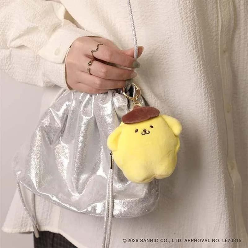 PUKUMARU チャームポーチ ぷくまる サンリオ ミニポーチ バッグチャーム 小物入れ キーホルダー マスコットポーチ シナモロール クロミ ハローキティ ポムポムプリン マイメロディ ポチャッコ ハンギョドン ウサハナ キャラクター かわいい 高校生 鍵
