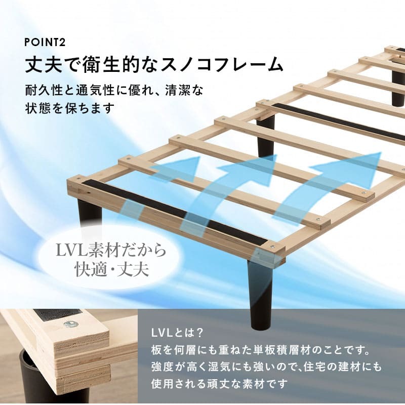 ベッド 寝具 ボンネルコイルマットレス コンパクトサイズ ボンネルコイル マットレス シングル 耐荷重120kg 耐久性 通気性 すのこ 衛生的 脚付きマットレス 新生活 引越し