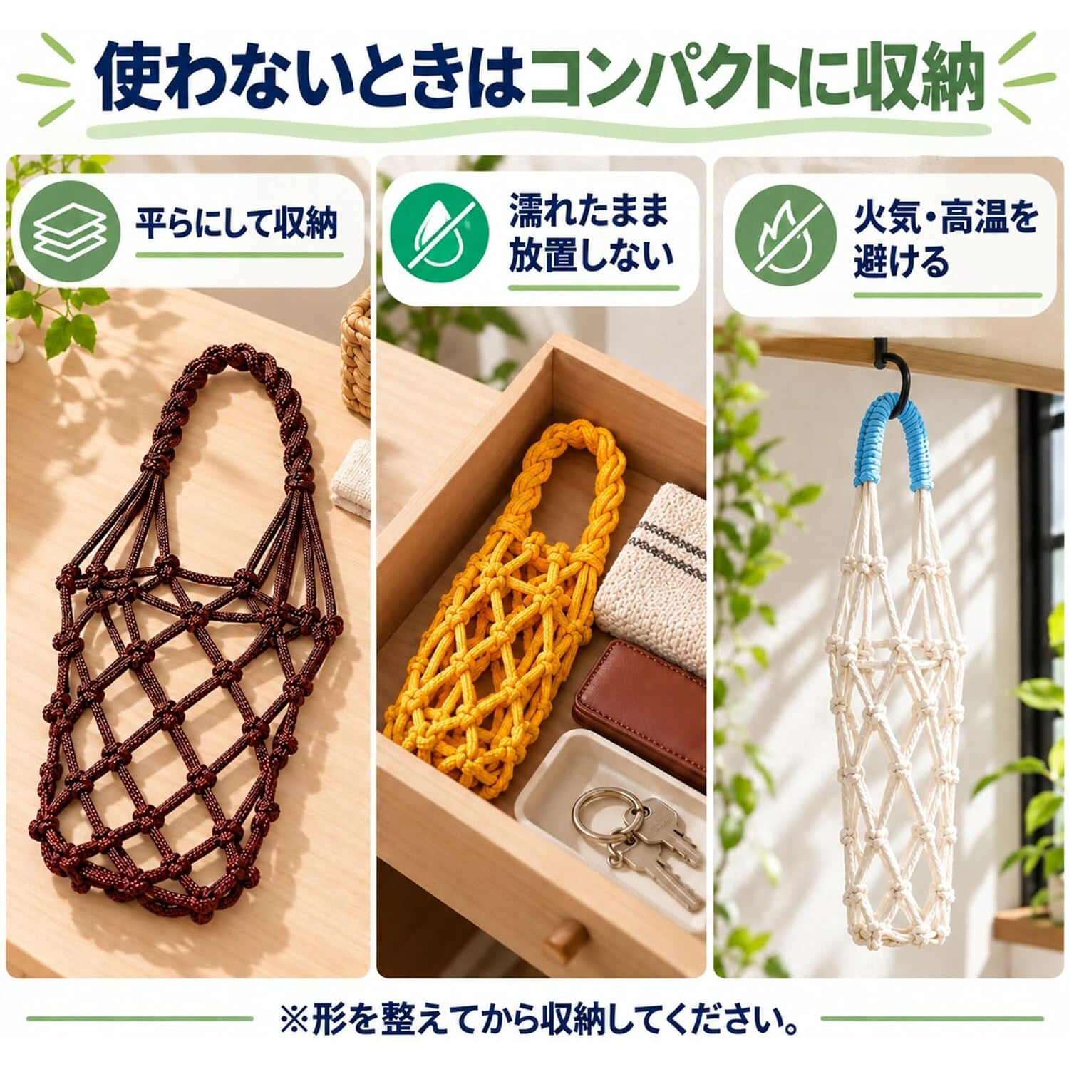 編み込みカップホルダー 3個セット ドリンクホルダー ネット編み 持ち手付き 携帯用 カップスリーブ ボトルカバー おしゃれ 軽量 コーヒー テイクアウト 飲み物 持ち運び お出かけ 散歩 旅行 アウトドア用 NB0HNP4QDXT