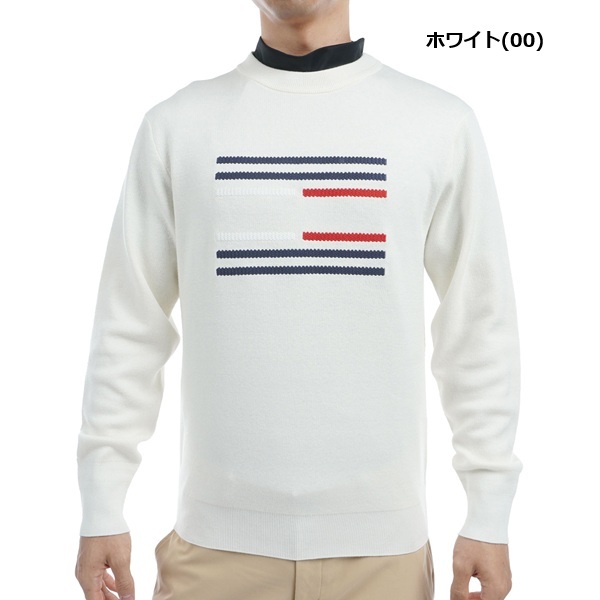 トミーヒルフィガー ゴルフ メンズ ビッグフラッグ クルーネックセーター TOMMY HILFIGER GOLF THMA459 秋冬モデル お誕生日祝い お祝い 記念品 お父さん 父の日 彼氏 男性 30代 40代 50代 60代  還暦祝い 敬老の日 人気プレゼント プレゼント