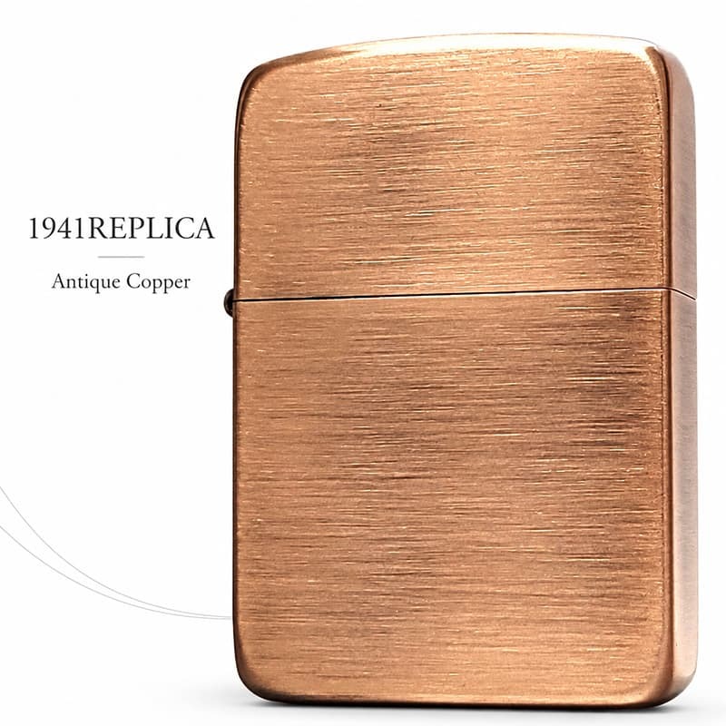 ZIPPO ライター 1941 復刻 レプリカ ジッポライター かっこいい 銅古美 アンティークカッパー シンプル スタンダード 丸角 ギフト おしゃれ メンズ プレゼント
