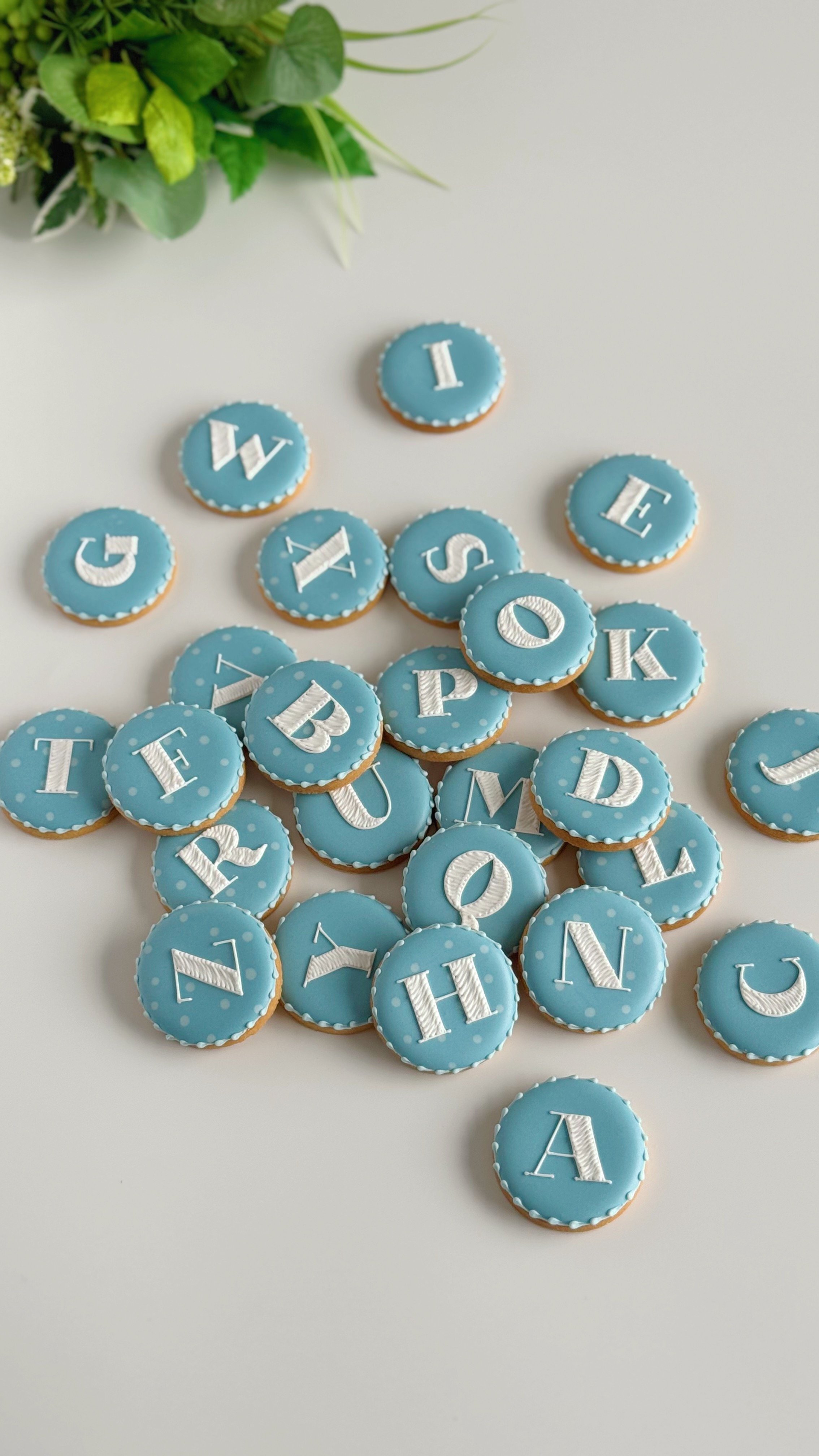 イニシャルクッキー（丸形） お誕生日 記念日 結婚祝い 出産祝い 退職・送別 卒業・入学祝い 発表会 推し活 お礼・Thank youギフト ウェディング 周年祝い 開店・開業祝い