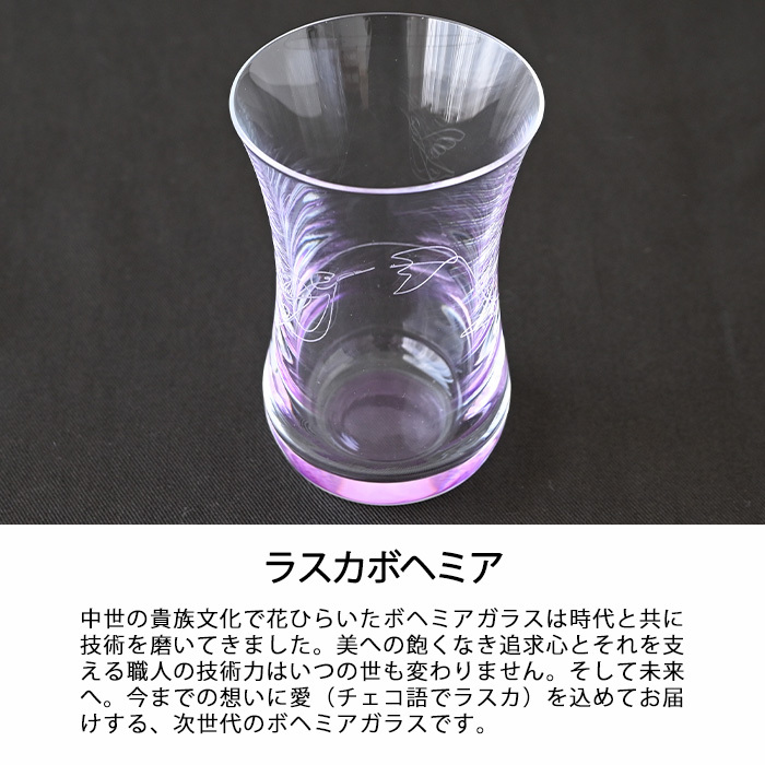ラスカボヘミア ハミングバード フリーグラス 6P LCD25259/6P ボヘミア グラス チェコ ボヘミアンガラス クリスタルグラス ブランド 冷酒グラス 6個セット パーティー お祝い プレゼント ギフト