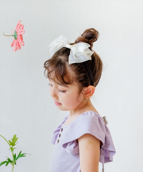 キッズ かわいい カチューシャ 通販 Rora オーガンジー 髪飾り ヘアアクセサリー こども 女子 子供 女の子 フォーマル カジュアル おしゃれ 可愛い プリンセス シアー 大人っぽい 透け感 キラキラ 上品 発表会 入学式 卒園式 結婚式