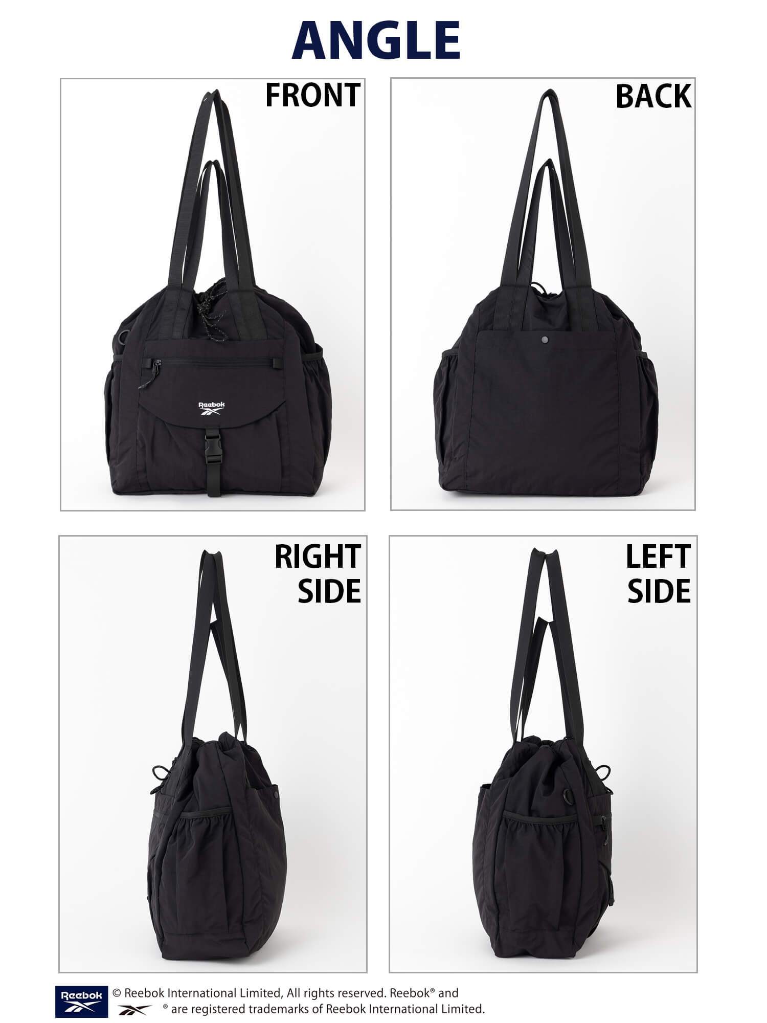 Reebok リーボック 2wayナイロントートバッグ 大容量 約18L a4 軽量 軽い ドローコード 巾着 肩掛け ダブルハンドル メンズ レディース ユニセックス 通学 学生 通勤 大人 ナップサック ロゴ シンプル アウトドア スポーツリュック ブランド 旅行 2026