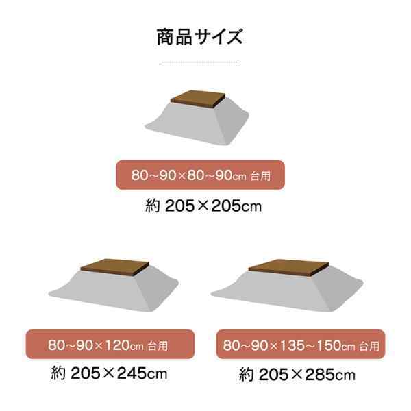 こたつ布団 正方形 掛け単品 『ラウル』 約205×205cm