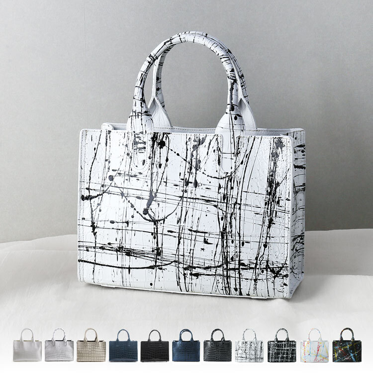 クロコダイル トートバッグ 2WAY ショルダーベルト付き 日本製 マット 加工 センター取り あおりポケット 付き クロコダイルバッグ ハンドバッグ レディースバッグ 本革 鰐革 保証書 付き プレゼントギフト (06001685r)