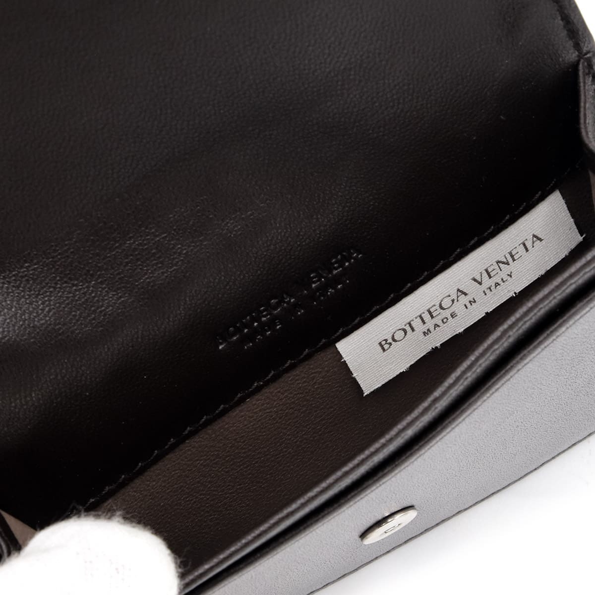 ボッテガヴェネタ 名刺入れ メンズ レディース イントレチャート カードケース BOTTEGA VENETA ダークブラウン フォンダン 本革 ラムレザー ビジネス 名刺ケース カードホルダー 133945 V3UN1 2145