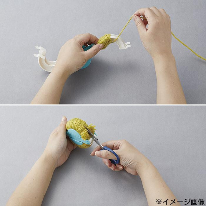 クロバー スーパーポンポンメーカー ミニ 58-792 Clover 手芸 ぽんぽん 毛糸 簡単 ハンドメイド マスコット アクセサリー キーホルダー ストラップ 子供 工作 自由研究 道具 ツール