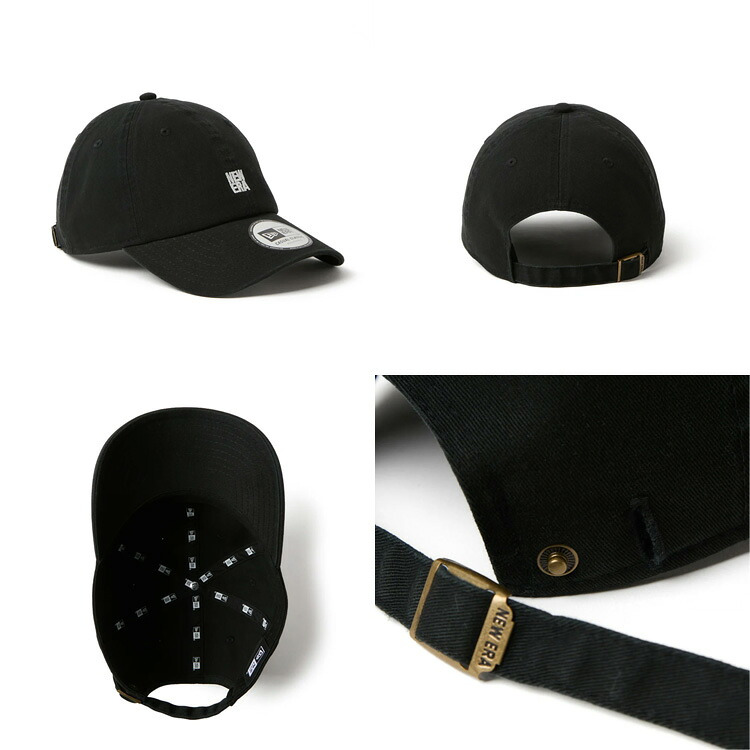 キャップ ニューエラ NEWERA レディース メンズ カジュアルクラシック Mini Square Logo ブランド ロゴ ワンポイント 刺繍 15136942 15136943 15136944 シンプル 帽子 イージースナップ ローキャップ 小さめ 大きめ サイズ調整可能 ブラック カーキ ホワイト 黒 日焼け対策