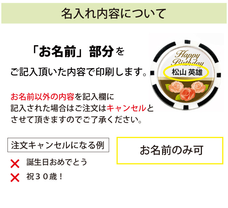 最短即日出荷！誕生日お祝い 名入れゴルフマーカー(カジノチップ) 透明ドーム加工/選べるデザイン/名前入り/ネーム入り/オーダーメイド/プレゼント/ギフト
