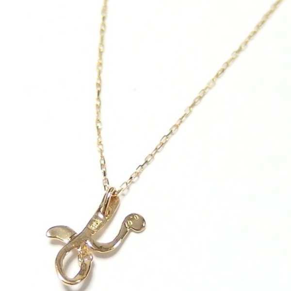 イニシャル ネックレス K18 ダイヤモンド 0.01ct ゴールド 一粒ダイヤ ペンダント レディース アクセサリー 18金 アルファベット ネーム 華奢 シンプル 誕生日 プレゼント ギフト