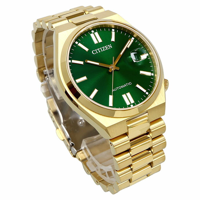 CITIZEN 腕時計 シチズン 時計 ウォッチ シチズン コレクション TSUYOSA Collection ツヨサ コレクション 自動巻き メカニカル グリーン ゴールド メンズ NJ0152-51X [並行輸入品]