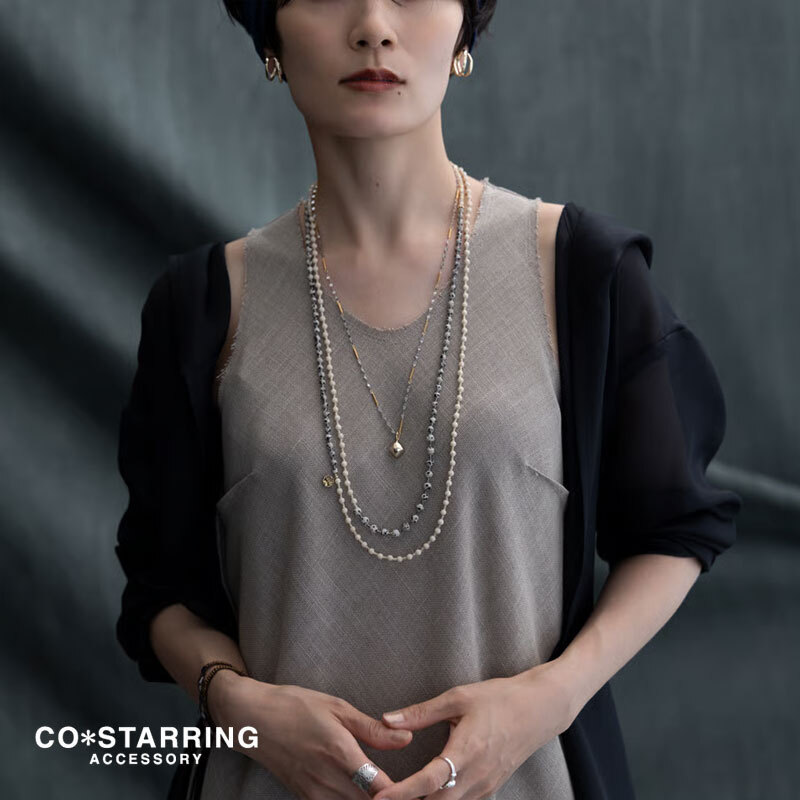 【CO＊STARRING コ・スターリング】2way ツートーンのチャームネックレス (26-7-011-LNE)レディース アクセサリー おしゃれ カジュアル ナチュラル 大人 上品 金属アレルギー対応 おしゃれ 人気 母の日 60代 50代 40代 30代