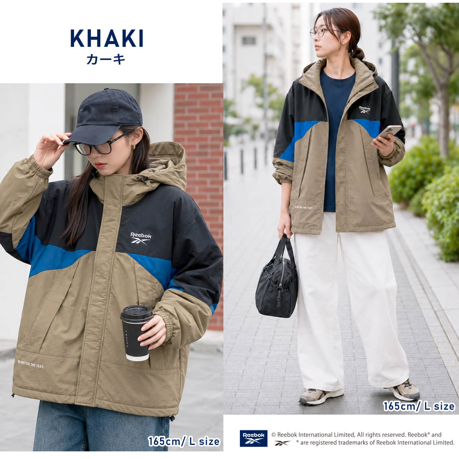 【予約】Reebok リーボック マウンテンパーカー レディース 長袖 アウター ブルゾン スタンド フルジップ フーディ 中綿 キルト 軽量 防風 あたたかい ロゴ 刺繍  ブランド 大きいサイズ ゆったり ユニセックス 春 秋 冬 M L LL 黒 紺 2026fw karlas