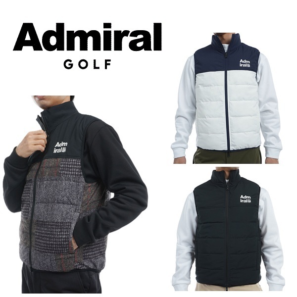 アドミラル ゴルフ メンズ リバーシブル フリースコンビベスト ADMIRAL ADMA487 秋冬モデル お誕生日祝い お祝い 記念品 お父さん 父の日 彼氏 男性 30代 40代 50代 60代  還暦祝い 敬老の日 人気プレゼント プレゼント