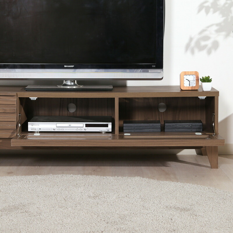 TV台 ライン 150幅 MBR ミディアムブラウン・ナチュラル 2色展開 テレビ台 ローボード リビング収納 テレビボード おしゃれ シンプル 新生活 家具 インテリア 不二貿易