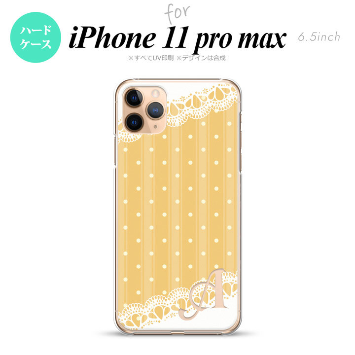 iPhone11ProMax iPhone11pro max スマホケース ハードケース ドット レース C 黄 +アルファベット メンズ レディース nk-i11pm-1613i