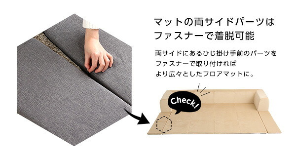 ソファ フロアマット付きLサイズ 幅250cm お家で洗えるカバーリングタイプ Plateau-プラトー- ソファー リビングソファ リビング家具 ソファ家具 応接家具 リクライニング 日本製 寝具 sofa ローソファ カーバーリングソファ 新生活