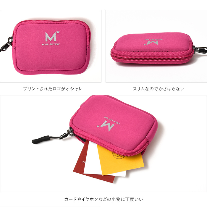 MIKASASTAR スクエアポーチ 小物入れ レディース キッズ ポリエステル コンパクト カジュアル スポーティー キュート プレゼント