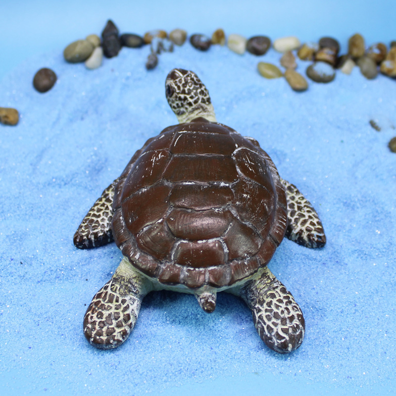海亀 置物 リアル ウミガメ オブジェ 樹脂製 動物 フィギュア 水槽 アクアリウム 装飾 ミニチュア ガーデン インテリア 雑貨 海洋生物 飾り ジオラマ 撮影小物 プレゼント
