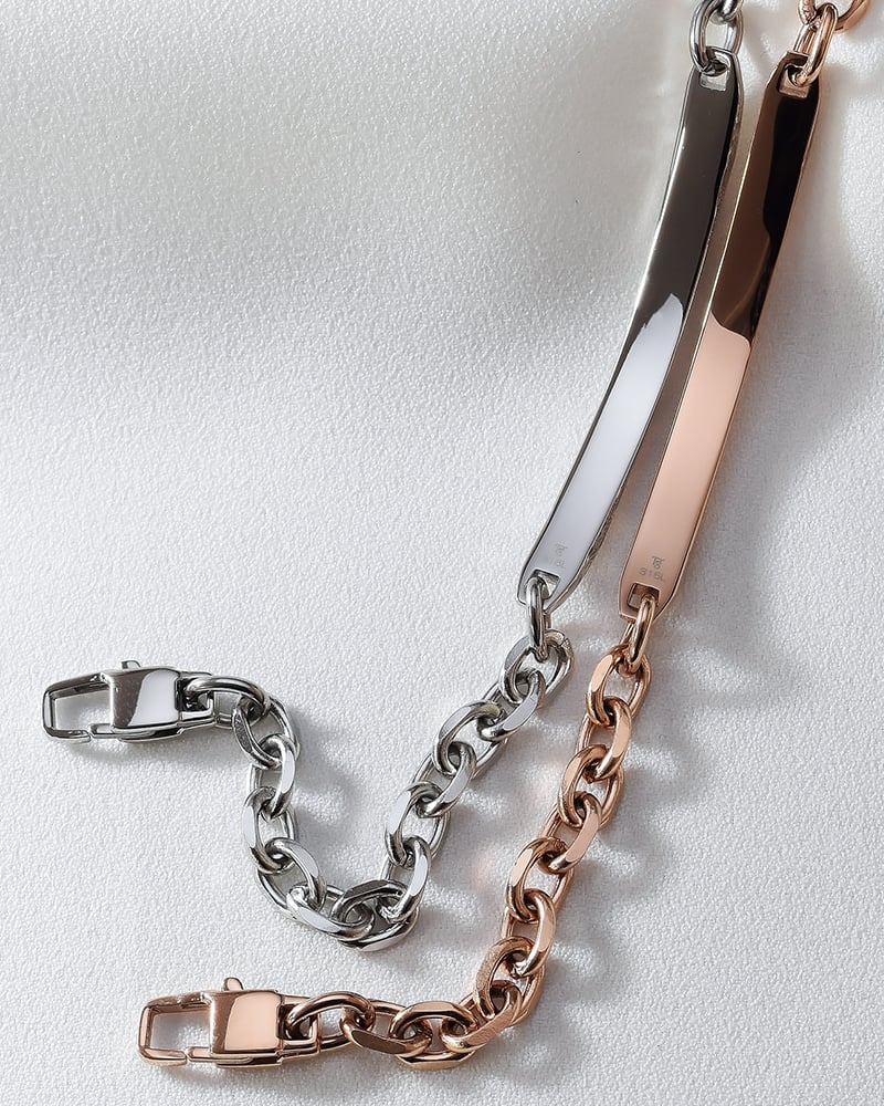 ハワイアンジュエリー ペアブレスレット つけっぱなし 刻印 ステンレス 金属アレルギー ブランド 大人 シンプル プレート スクロール 波 ハワジュ 金アレ サージカルステンレス 2本セット クリスマス 誕生日 記念日 プレゼント テラグラティア Terra-gratia PairBracelet【gbss132pair】