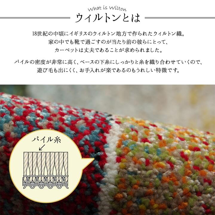 ラグ カーペット 玄関マット トルコ製 ウィルトン織り 約70×120cm 抗菌防臭 消臭機能 へたりにくい