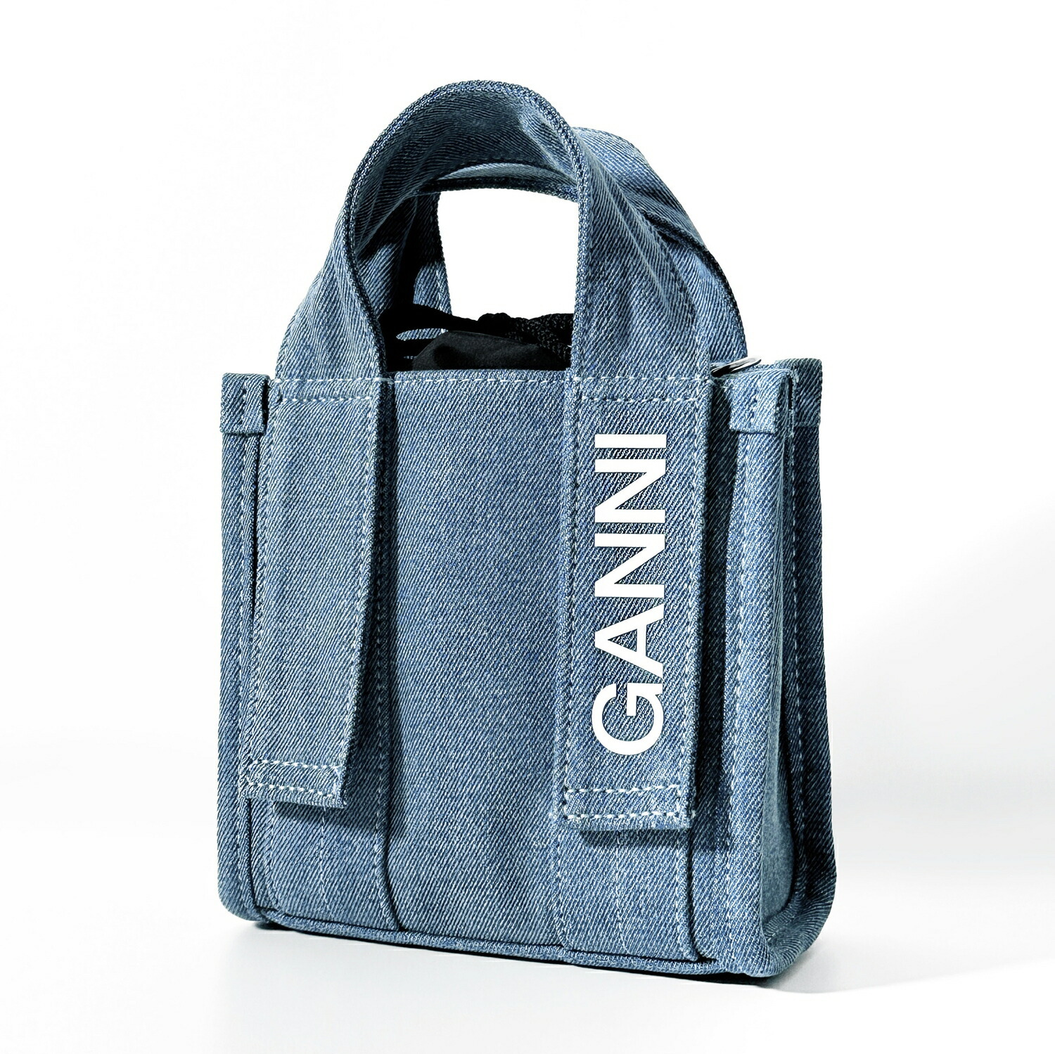 GANNI ガニー デニム トートバッグ Mini ショルダーバッグ 2way A5459 