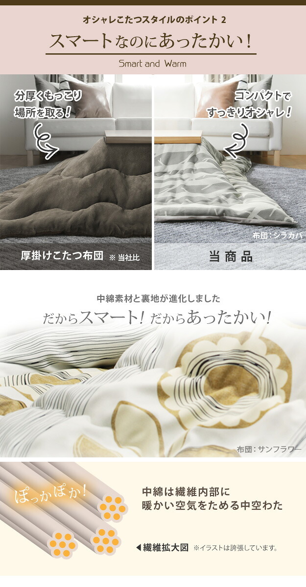 こたつ 正方形 楢天然木国産折れ脚こたつ-ローリエ 60x60cm 日本製厚手カーテン生地の北欧柄こたつ布団セット こたつ布団セット 折脚 継ぎ脚 高さ調整 テーブル ローテーブル 炬燵 コタツ シンプル 天然木 木製 日本製 国産 テレワーク 北欧風