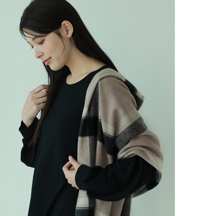 カシミヤ 100% ストール レディース 【名入れ刺繍可能】チェック柄 カシミヤ100% マフラー ストール【200cm×60cm】大判 厚手 ブリットチェック 柄 カシミヤマフラー 秋 冬 誕生日 母 ギフト プレゼント 7F (02000191r)