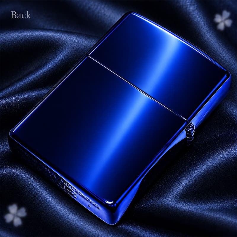 ZIPPO ライター ねこ キャット ジッポ 猫 クローバー 青 ロゴ 四つ葉 かわいい おしゃれ ジッポー ブルー 銀差し ネコ 可愛い 女性 レディース メンズ ギフト プレゼント
