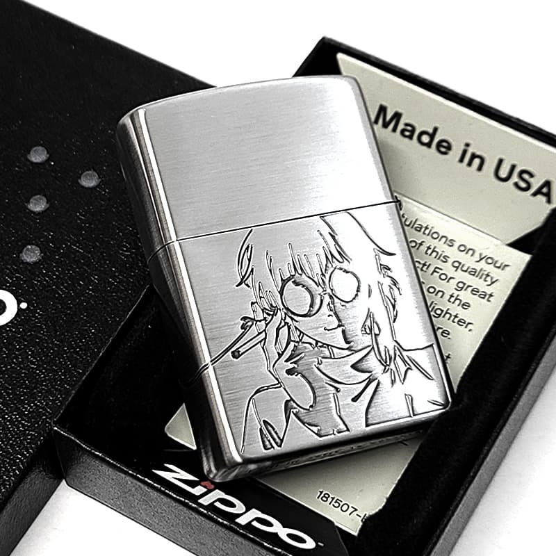 ZIPPO アニメ よふかしのうた 七草ナズナ 鶯餡子 ジッポーライター Season2 シルバー エッチング彫刻 両面加工 可愛い キャラクター かわいい メンズ レディース ギフト プレゼント