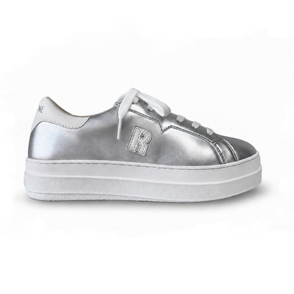 ルコライン スニーカー ルコライン 靴 RUCO LINE RUCO-018SI CALF PU LUX 光沢 シルバー 合皮 無地 ローカット ファスナー無し ルコライン レディース シューズ RUCO LINE ルコラインスニーカー フラットソール 新作 取扱店 京都 母の日