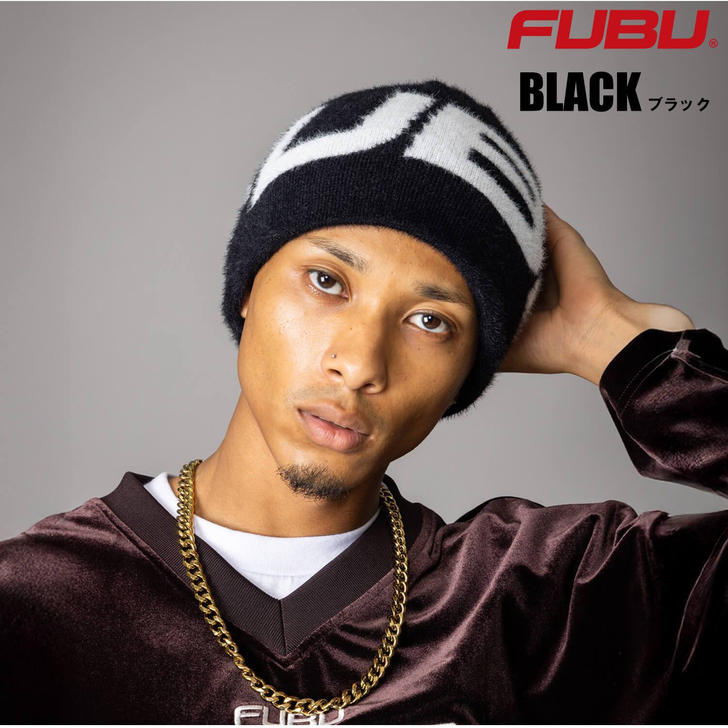 FUBU フブ ニットキャップ メンズ シャギー ビーニー ニット帽 防寒 アクリル ブランド ギフト プレゼント ヒップホップ ダンス レディース ユニセックス 秋冬 fam-62901 2026FW karlas