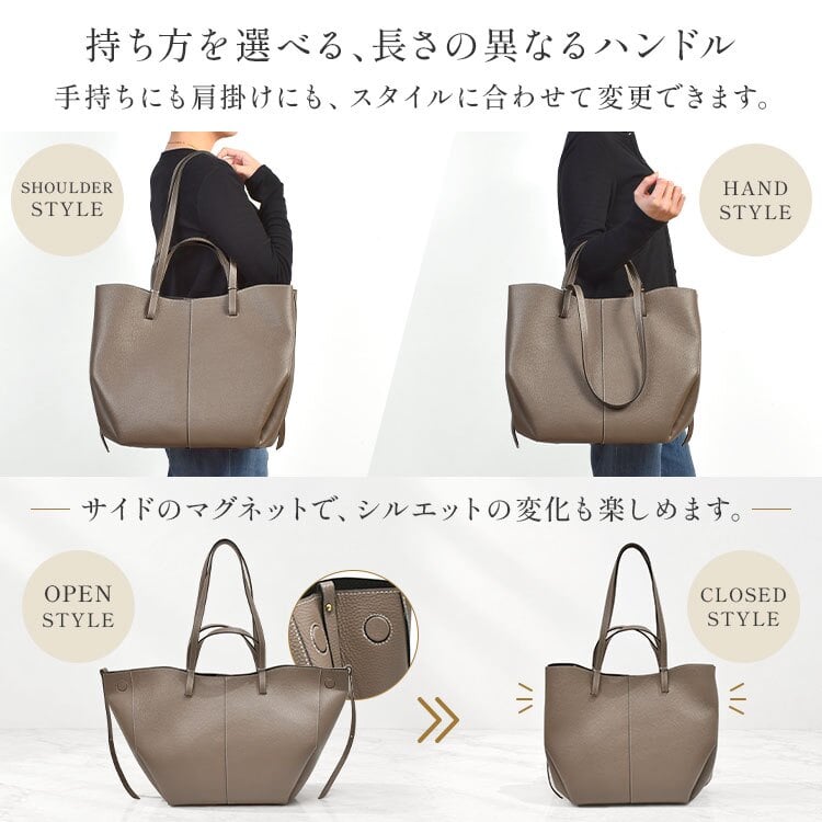 本革 トートバッグ Andrea Cardone アンドレアカルドネ レディース 大人 大きめ A4 軽量 肩掛け 2way 自立 イタリアンレザー ポーチ付き ハンドバッグ 鞄 カバン おしゃれ シンプル 通勤 オフィスカジュアル ビジネス 新社会人 女性 誕生日 プレゼント ギフト ブランド