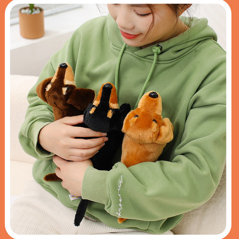 25CM ダックスフント いぬ 犬 ぬいぐるみ リアル 動物 アニマル ふわふわ かわいい 置物 インテリア 子供 おもちゃ ごっこ遊び 誕生日 プレゼント ギフト 癒し