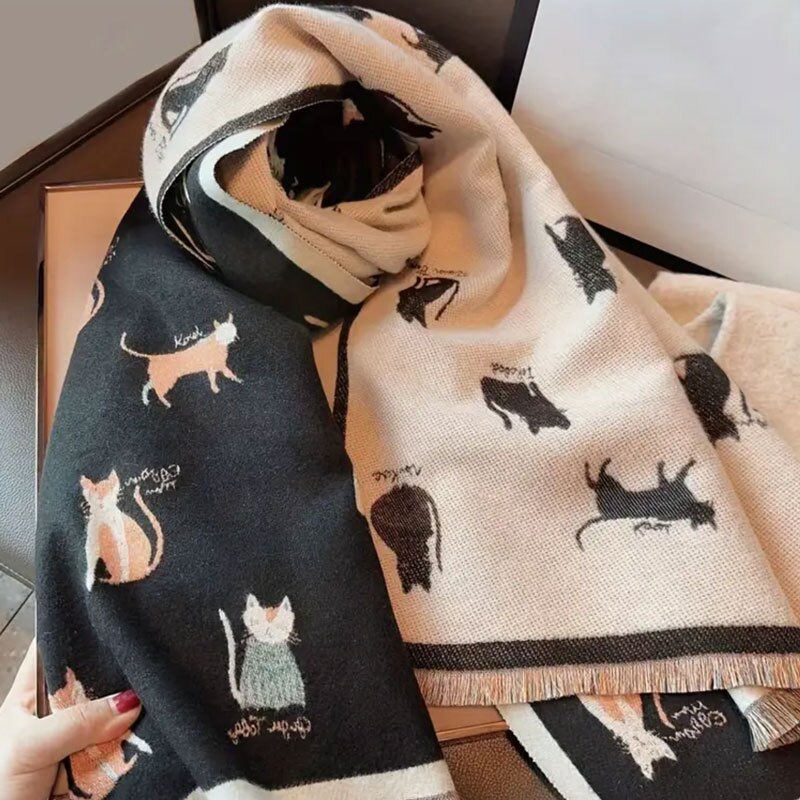 新作入荷 ストール ねこ 猫ストール 大判ショール ドット 水玉 スタイリッシュ 春夏秋冬 春 夏 秋 冬 水玉 ピンク ブラック ブラウン かわいい おしゃれ 猫好き 猫雑貨 猫柄 ネコ柄 シルエット ロング プレゼント 小物 マフラー 膝掛け ねこ雑貨