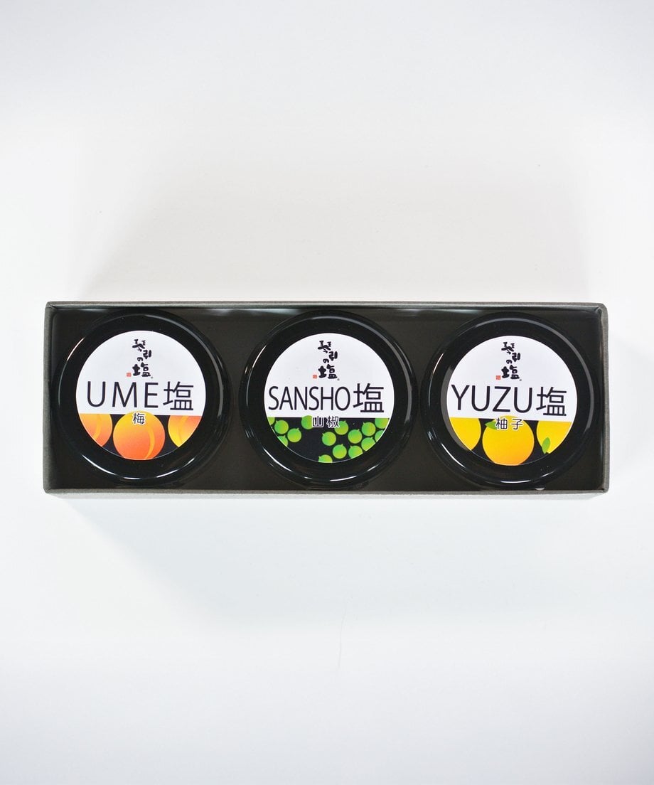 琴引の塩３品セット(SANSHO・YUZU・UME) 30g×3個 天然塩 詰め合わせ ギフト プレゼント