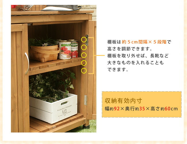 ガーデン エクステリア 天然木 パネル付き収納庫100 倉庫 屋外 室内 コンテナ ベランダ 木製 作業棚 吊り棚 新生活