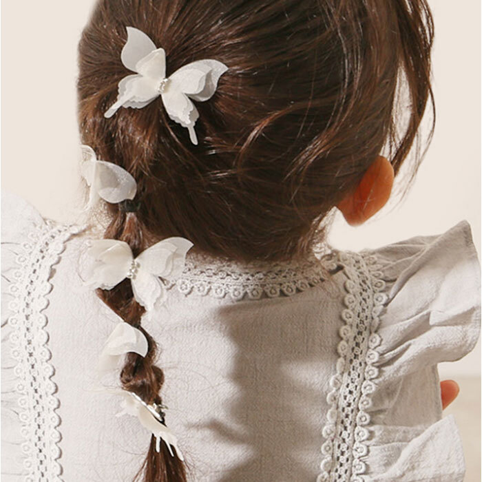 RORA ヘアクリップ 4個セット 通販 ローラ ローズ ヘアークリップ ヘアアクセサリー 髪飾り キッズ 子供 子ども こども ミニ 小さめ 蝶々 ちょうちょ リボン かわいい おしゃれ 女の子 女子 入園式 卒園式 入学式 卒業式 結婚式 キッズファッション