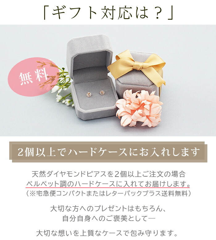 【日本製・鑑別書つき】天然ダイヤモンド 一粒 ピアス セカンドピアス K18 0.03ct [軸太0.65mm 軸長10mm] 金属アレルギー対応 18金 18K レディース メンズ ダブルロックキャッチ 地金【全品1個ずつバラ売り】 プレゼント
