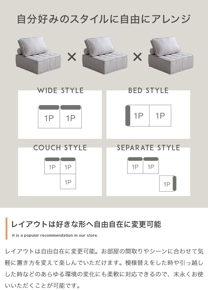 ソファ 座椅子 ー 1人掛け ロー フロア ブロック フロアクッション フレキシブル リブ ローバック ロースタイル 韓国