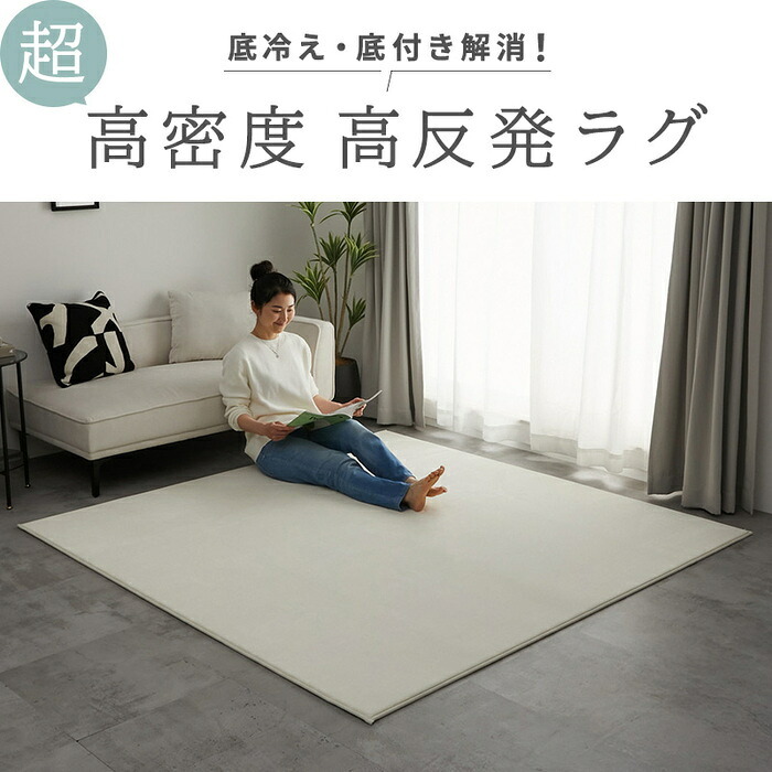 ラグ カーペット 高反発 極厚 厚手 撥水 防音 滑り止め 絨毯 じゅうたん オールシーズン 北欧 おしゃれ 洗える風 リビング フロアマット 床暖房 ホット 対応 130×190 190×190 190×240 一人暮らし 子供部屋 防ダニ クッション