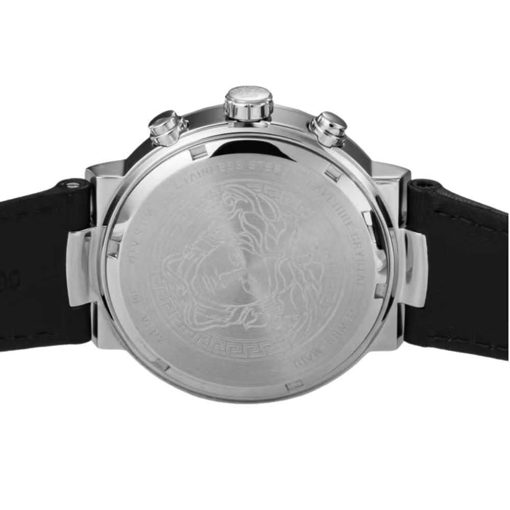 ヴェルサーチ 腕時計 メンズ アーバンミスティーク 1本限り クロノグラフ ブラック レザー 44mm VERSACE URBAN MYSTIQUE スイス製 サファイアガラス プレゼント ギフト 成人 卒業 入学