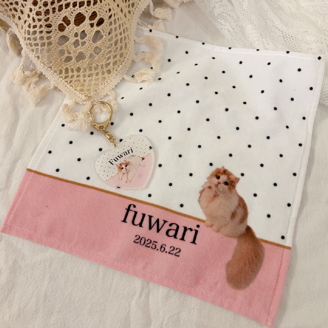 【toutouPINK】うちの子グッズ・ペットのお写真で作るハンドタオル | お誕生日 母の日 父の日 敬老の日 還暦祝い クリスマスプレゼント