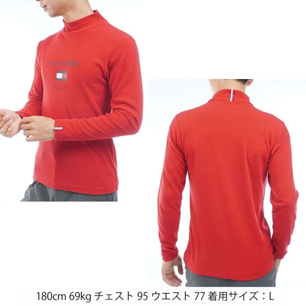 トミーヒルフィガー ゴルフ メンズ トミーフラッグ 長袖ハイネックシャツ TOMMY HILFIGER THMA682 2026年秋冬モデル お誕生日祝い お祝い 記念品 お父さん 父の日 彼氏 男性 30代 40代 50代 60代  還暦祝い 敬老の日 人気プレゼント プレゼント