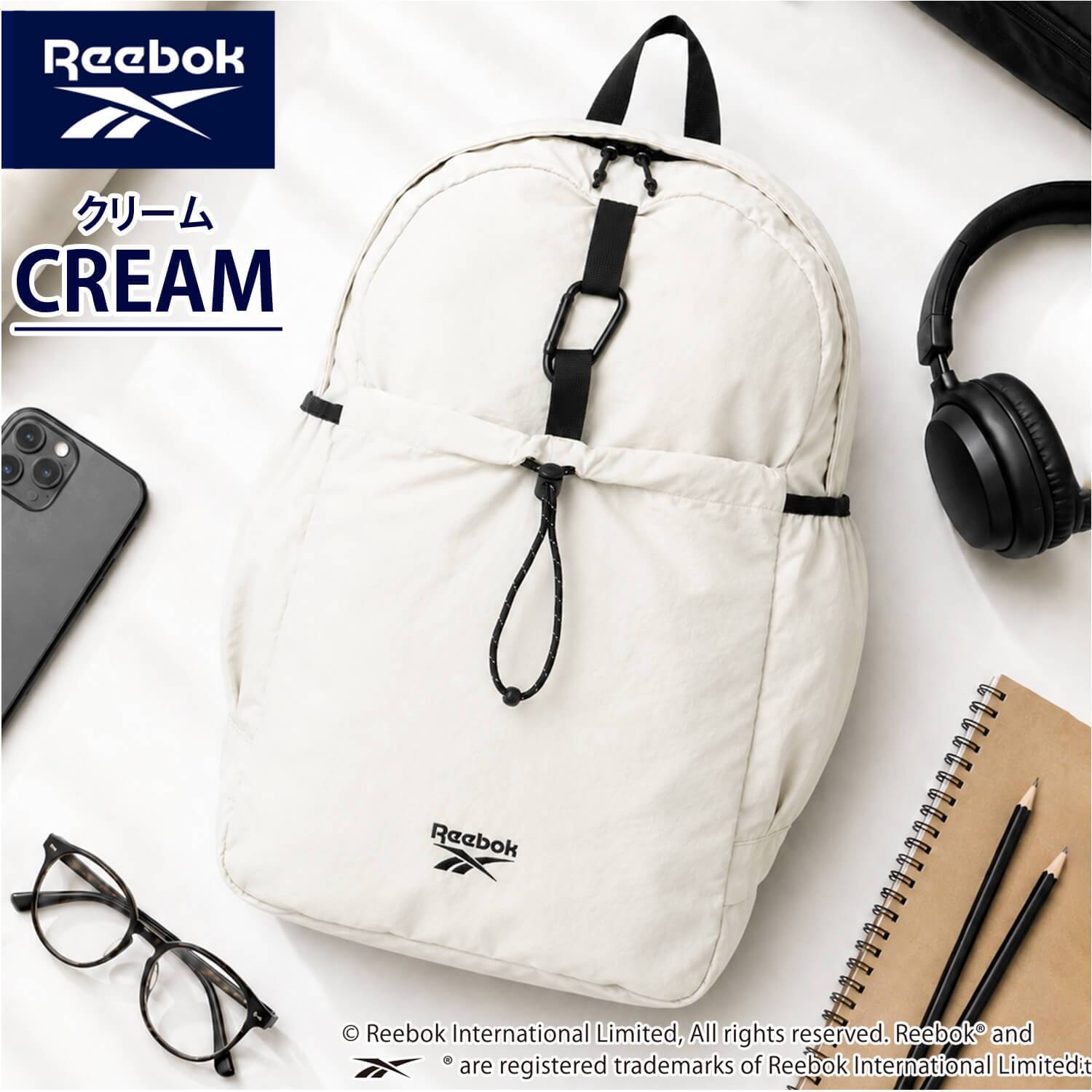 Reebok リーボック ナイロンリュック 約23L a4 軽量 軽い リュックサック  レディース メンズ ユニセックス 通学 学生 高校生 通勤 大人 カラビナ付き デイパック  ワンポイントロゴ シンプル アウトドア スポーツリュック ブランド 旅行 2026 karlas